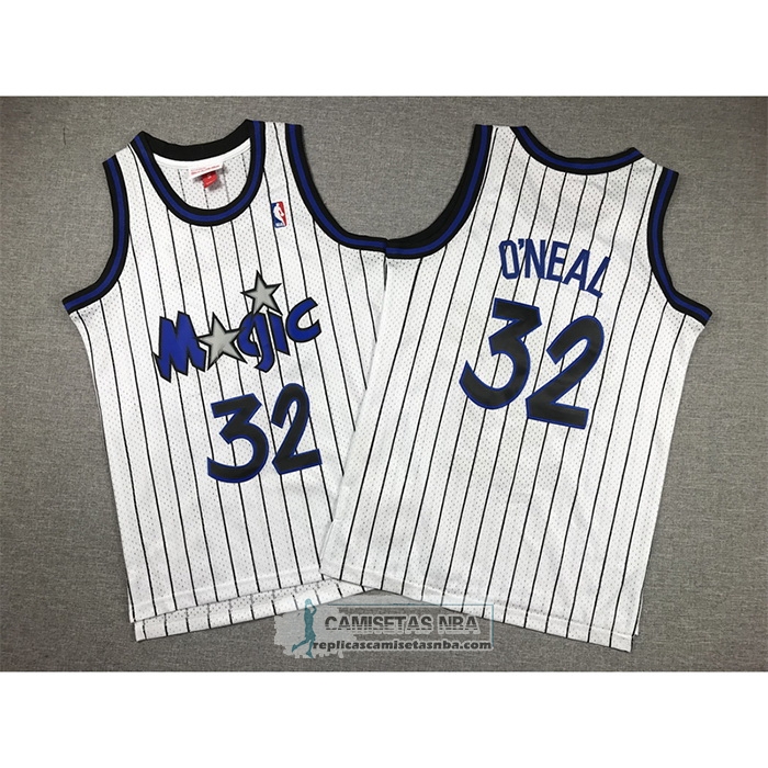 Camiseta Nino Orlando Magic Shaquille O'Neal NO 32 Mitchell & Ness 1993-94 Blanco